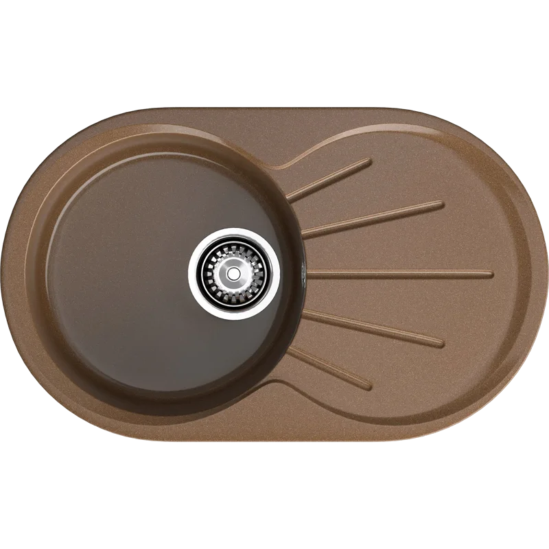 Кухонная мойка GranFest RONDO R-750L terracotta